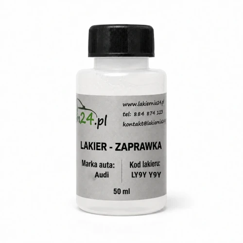 Lakier samochodowy Audi LY9Y Y9Y baza zaprawka 50 ml z pędzelkiem