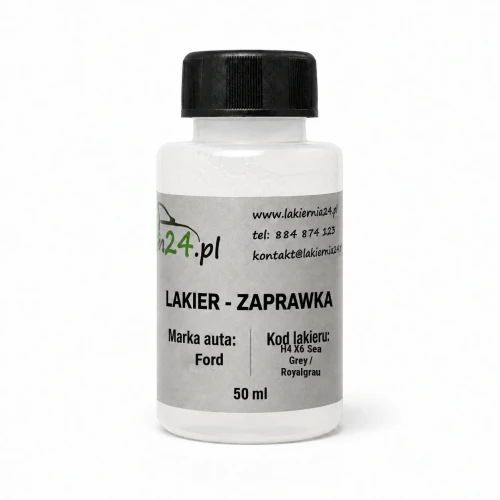 Lakier samochodowy Ford H4 X6 Sea Grey / Royalgrau baza zaprawka 50 ml z pędzelkiem