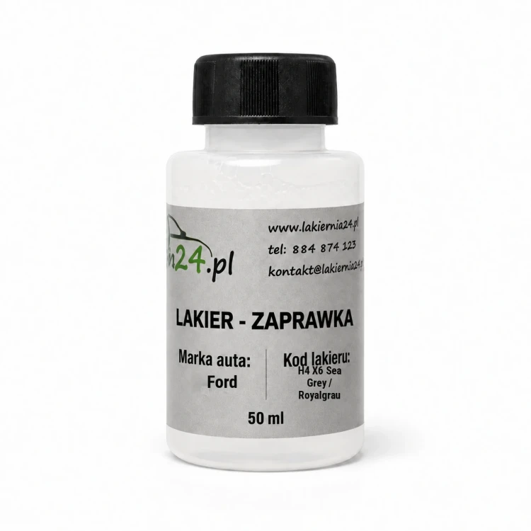 Lakier samochodowy Ford H4 X6 Sea Grey / Royalgrau baza zaprawka 50 ml z pędzelkiem