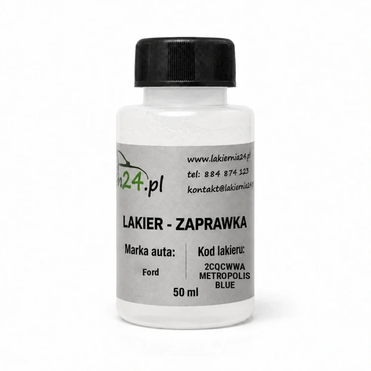 Lakier samochodowy Ford 2CQCWWA METROPOLIS BLUE baza zaprawka 50 ml z pędzelkiem