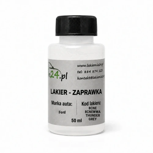 Lakier samochodowy Ford 8CNE 8CNEWWA THUNDER GREY baza zaprawka 50 ml z pędzelkiem