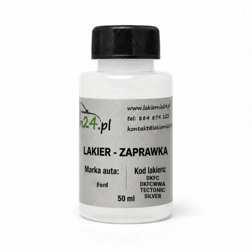 Lakier samochodowy Ford DKFC DKFCWWA TECTONIC SILVER baza zaprawka 50 ml z pędzelkiem