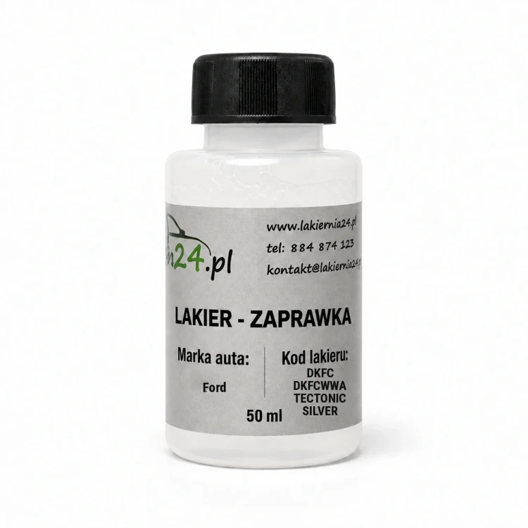 Lakier samochodowy Ford DKFC DKFCWWA TECTONIC SILVER baza zaprawka 50 ml z pędzelkiem