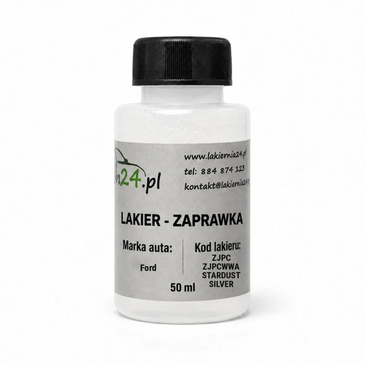 Lakier samochodowy Ford ZJPC ZJPCWWA STARDUST SILVER baza zaprawka 50 ml z pędzelkiem