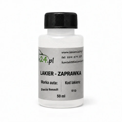 Lakier samochodowy Dacia Renault 01D baza zaprawka 50 ml z pędzelkiem