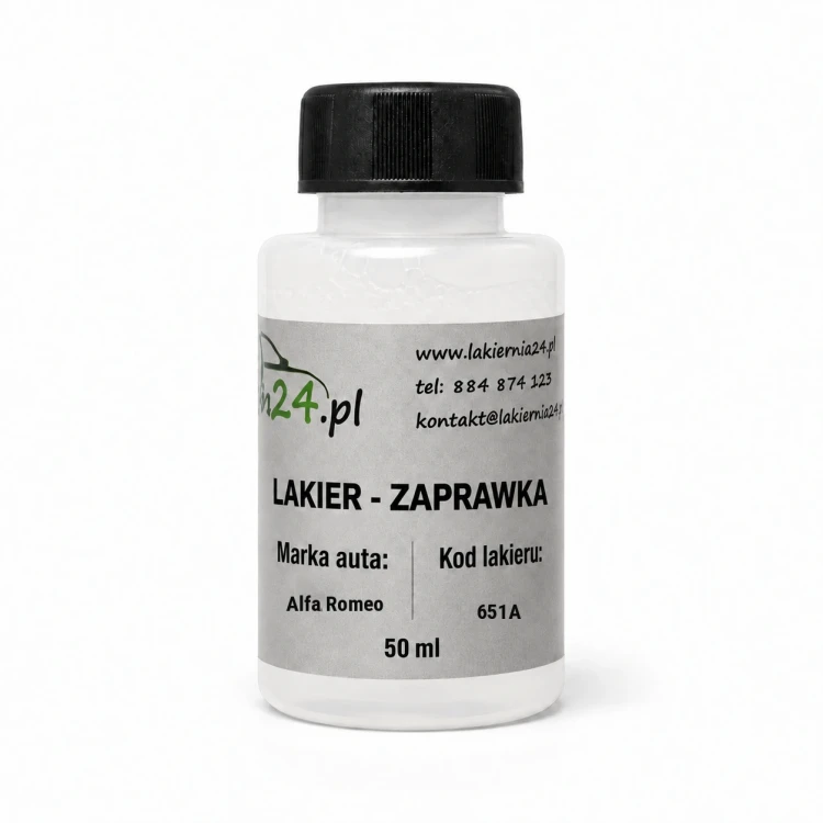 Lakier samochodowy Alfa Romeo 651A baza zaprawka 50 ml z pędzelkiem