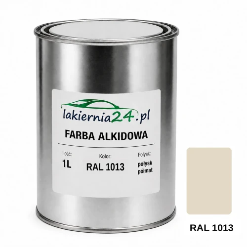 Farba alkidowa antykorozyjna RAL 1013 1L połysk półmat