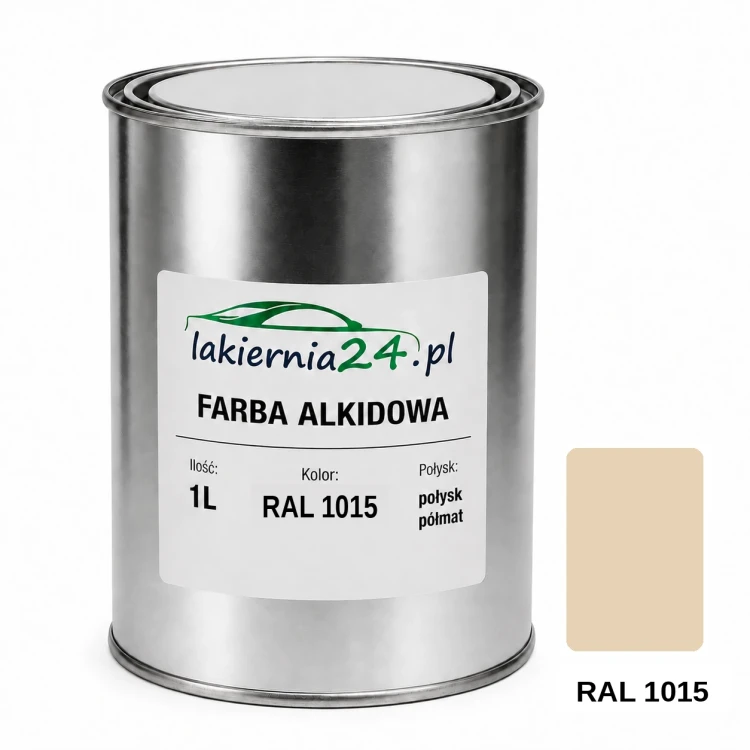 Farba alkidowa antykorozyjna RAL 1015 1L połysk półmat