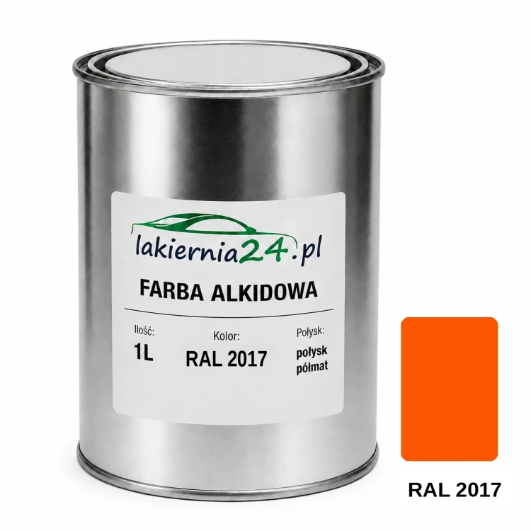 Farba alkidowa antykorozyjna RAL 2017 1L połysk półmat