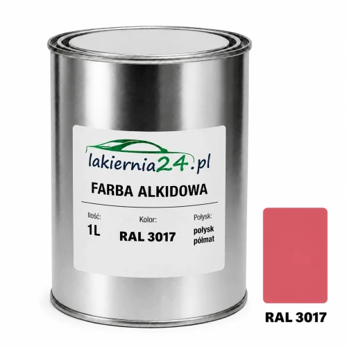 Farba alkidowa antykorozyjna RAL 3017 1L połysk półmat