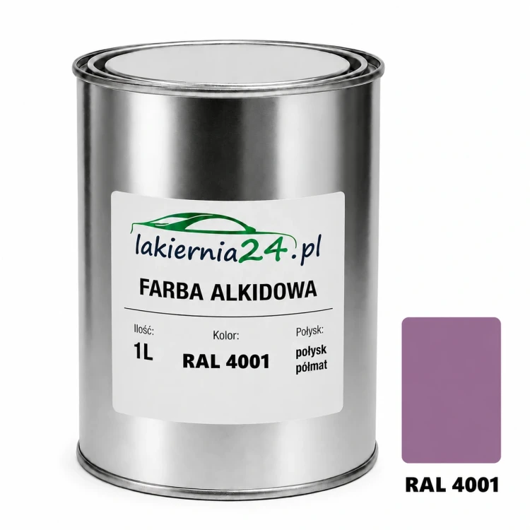 Farba alkidowa antykorozyjna RAL 4001 1L połysk półmat