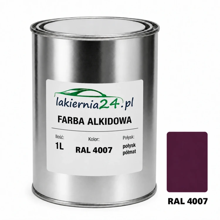 Farba alkidowa antykorozyjna RAL 4007 1L połysk półmat