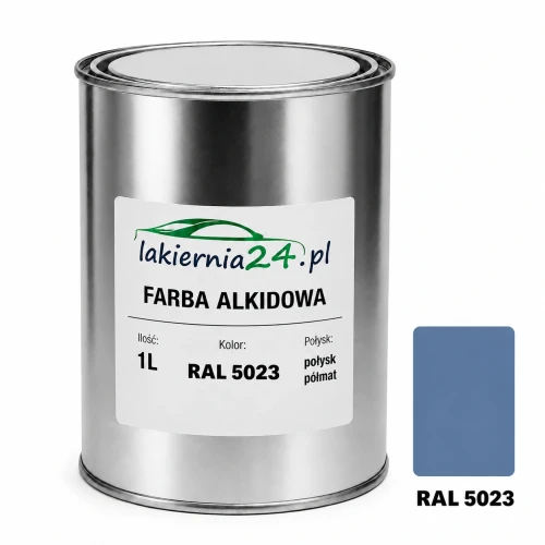 Farba alkidowa antykorozyjna RAL 5023 1L połysk półmat