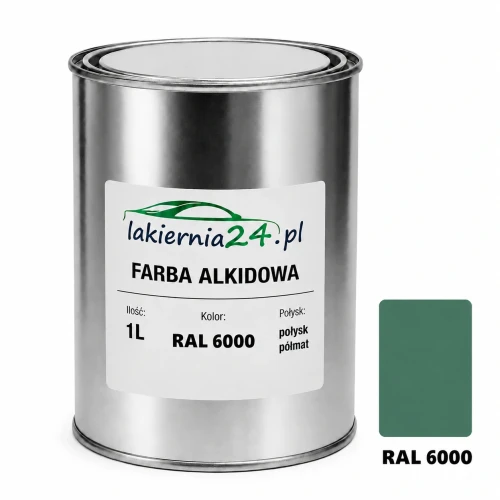 Farba alkidowa antykorozyjna RAL 6000 1L połysk półmat