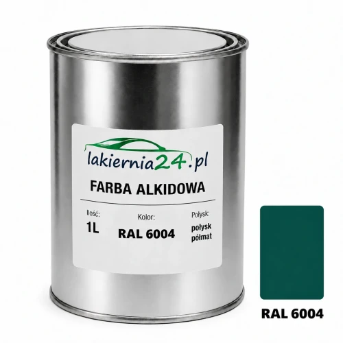 Farba alkidowa antykorozyjna RAL 6004 1L połysk półmat