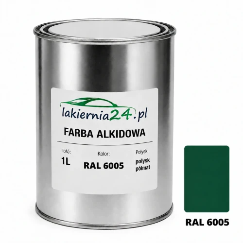 Farba alkidowa antykorozyjna RAL 6005 1L połysk półmat