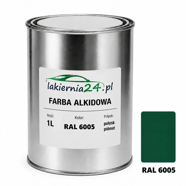 Farba alkidowa antykorozyjna RAL 6005 1L połysk półmat