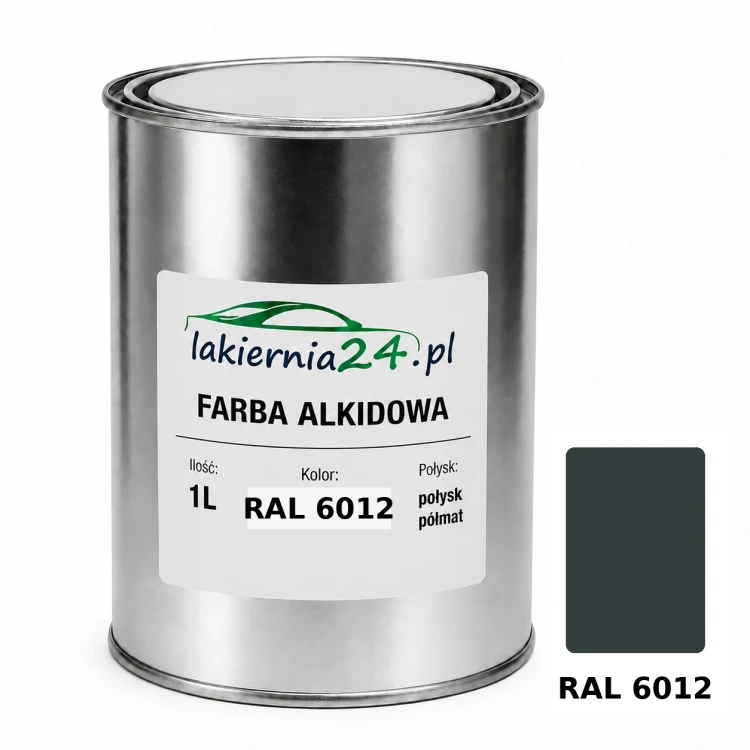 Farba alkidowa antykorozyjna RAL 6012 1L połysk półmat
