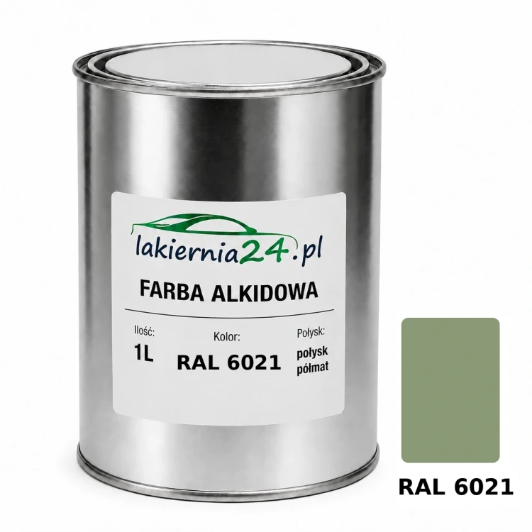 Farba alkidowa antykorozyjna RAL 6021 1L połysk półmat