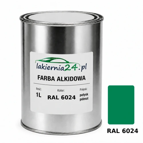 Farba alkidowa antykorozyjna RAL 6024 1L połysk półmat