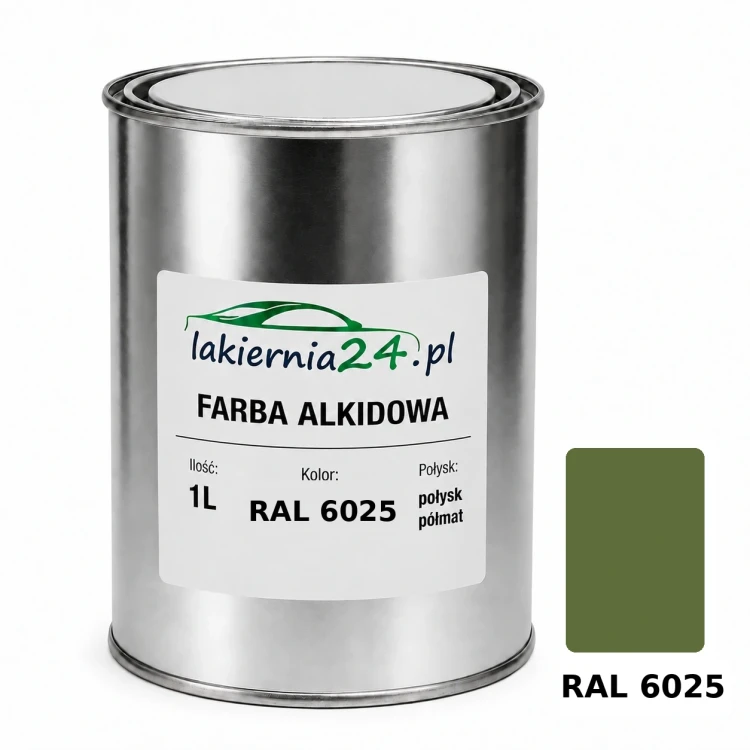 Farba alkidowa antykorozyjna RAL 6025 1L połysk półmat