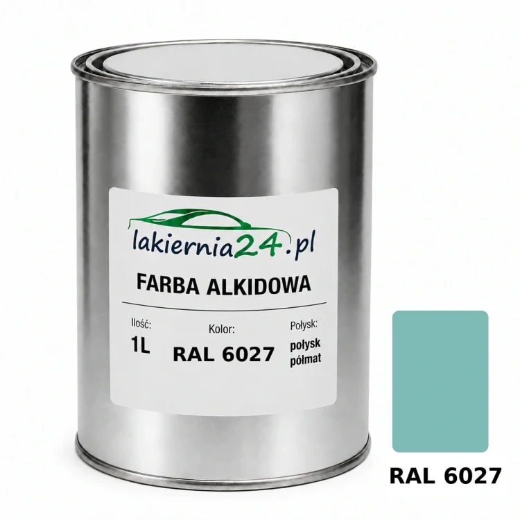 Farba alkidowa antykorozyjna RAL 6027 1L połysk półmat