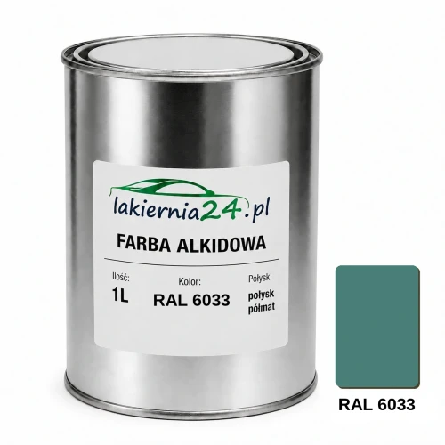 Farba alkidowa antykorozyjna RAL 6033 1L połysk półmat
