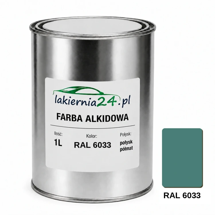 Farba alkidowa antykorozyjna RAL 6033 1L połysk półmat