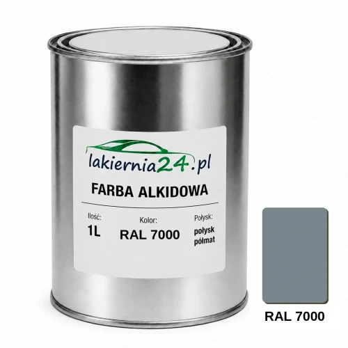 Farba alkidowa antykorozyjna RAL 7000 1L połysk półmat