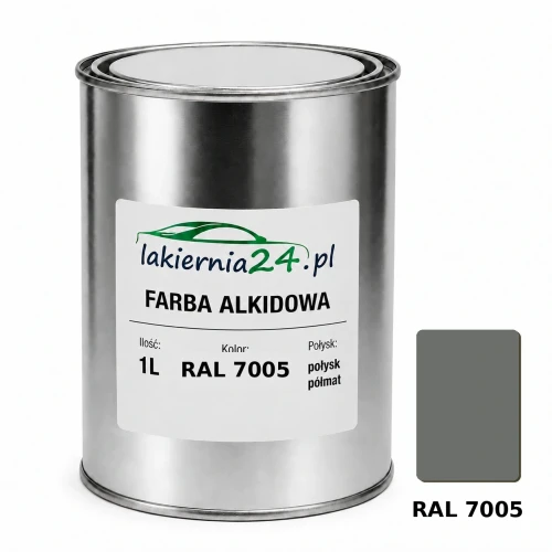 Farba alkidowa antykorozyjna RAL 7005 1L połysk półmat