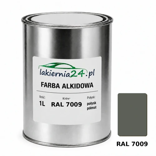 Farba alkidowa antykorozyjna RAL 7009 1L połysk półmat