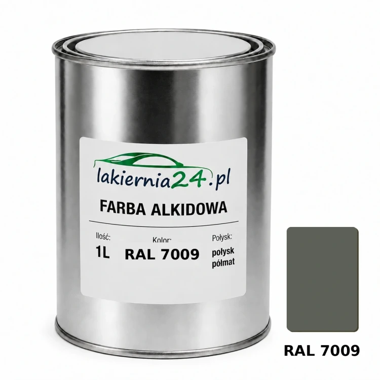 Farba alkidowa antykorozyjna RAL 7009 1L połysk półmat