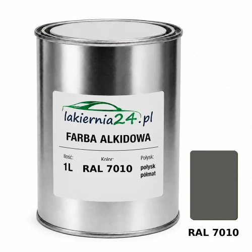 Farba alkidowa antykorozyjna RAL 7010 1L połysk półmat
