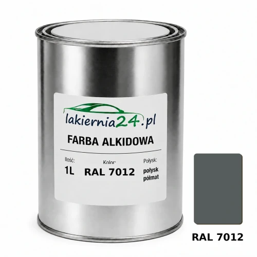 Farba alkidowa antykorozyjna RAL 7012 1L połysk półmat