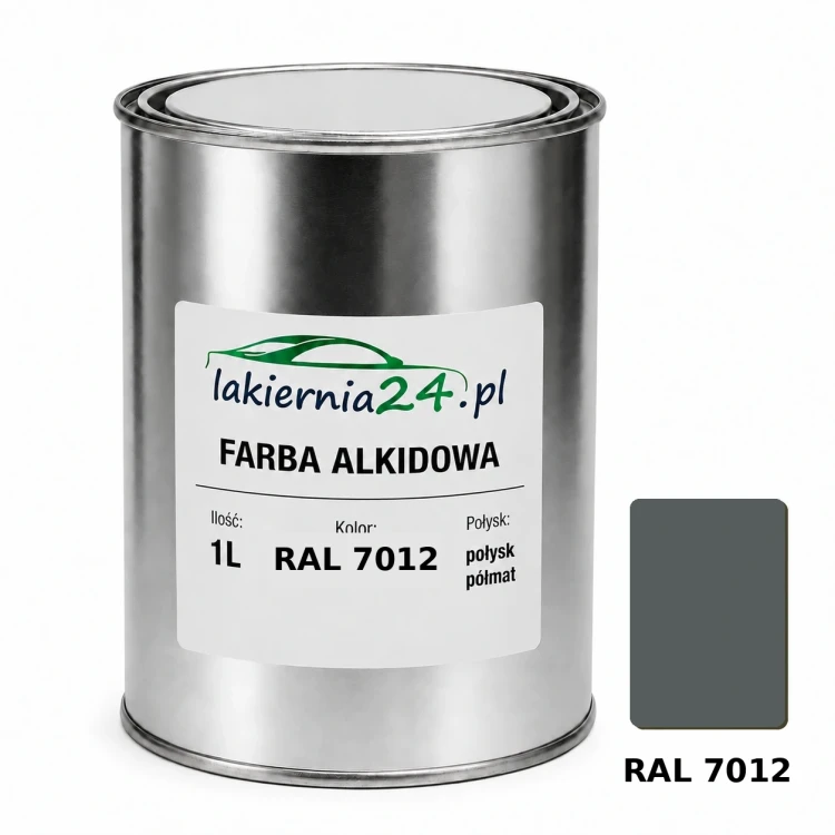 Farba alkidowa antykorozyjna RAL 7012 1L połysk półmat