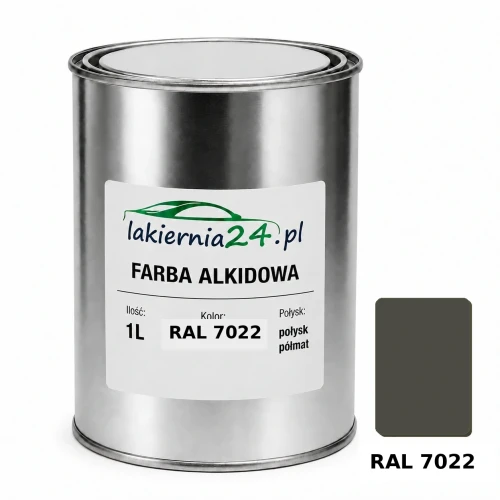 Farba alkidowa antykorozyjna RAL 7022 1L połysk półmat