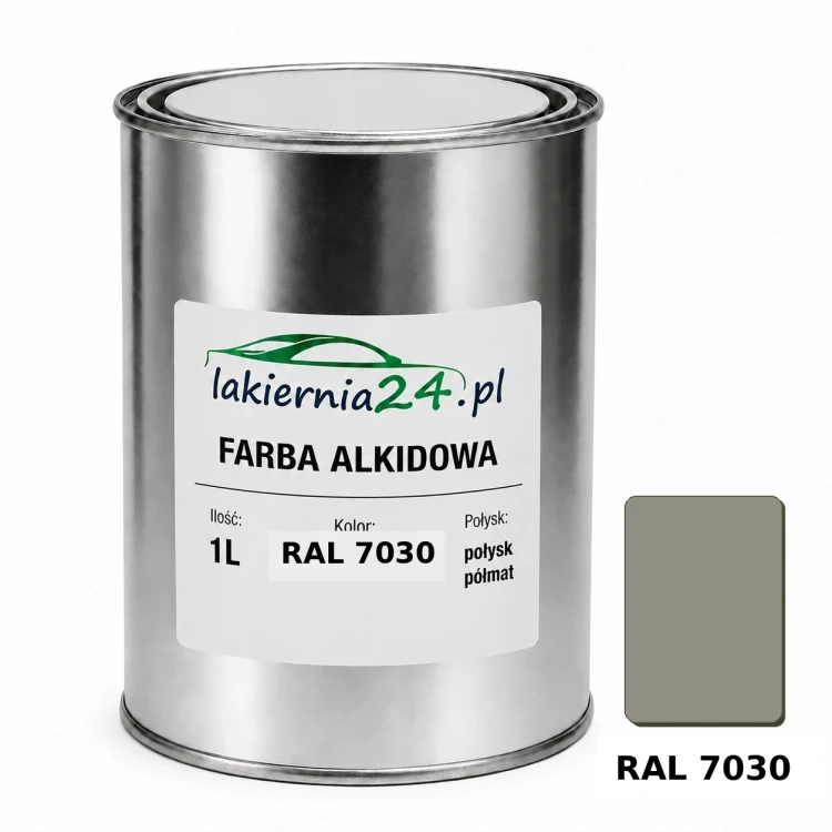 Farba alkidowa antykorozyjna RAL 7030 1L połysk półmat