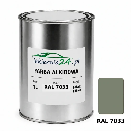 Farba alkidowa antykorozyjna RAL 7033 1L połysk półmat