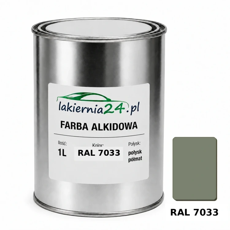 Farba alkidowa antykorozyjna RAL 7033 1L połysk półmat