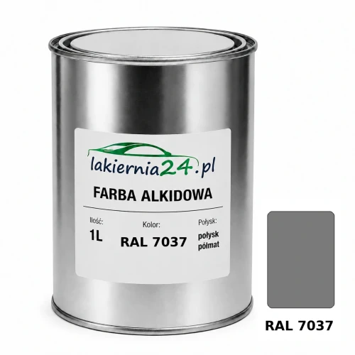 Farba alkidowa antykorozyjna RAL 7037 1L połysk półmat