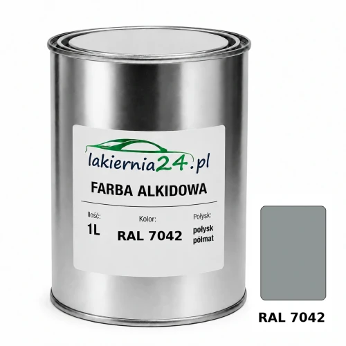 Farba alkidowa antykorozyjna RAL 7042 1L połysk półmat