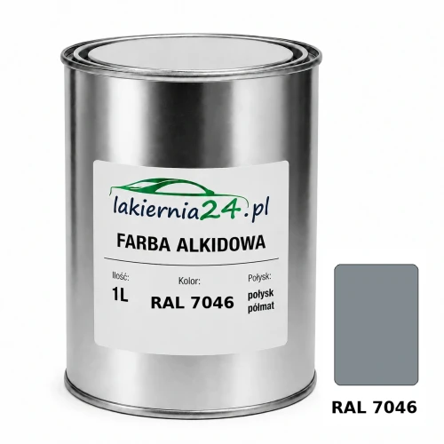 Farba alkidowa antykorozyjna RAL 7046 1L połysk półmat