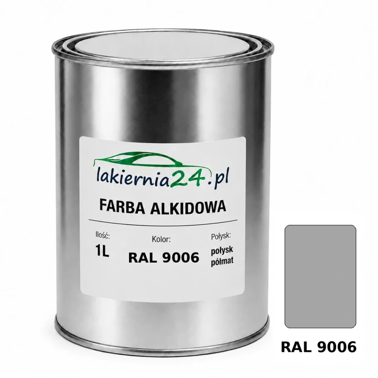 Farba alkidowa antykorozyjna RAL 9006 1L połysk półmat