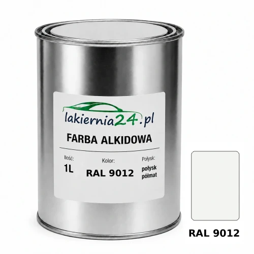 Farba alkidowa antykorozyjna RAL 9012 1L połysk półmat