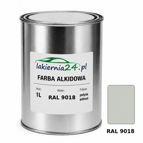 Farba alkidowa antykorozyjna RAL 9018 1L połysk półmat