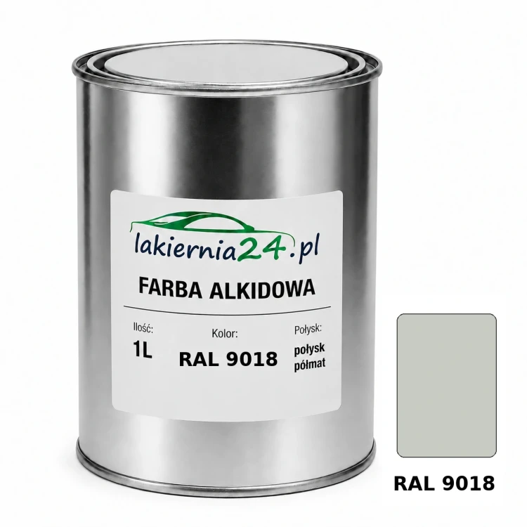Farba alkidowa antykorozyjna RAL 9018 1L połysk półmat