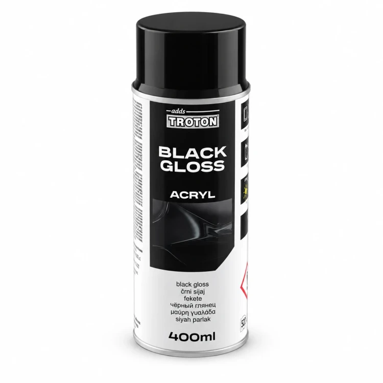 Troton Black Gloss Acryl 400 ml czarny połysk spray
