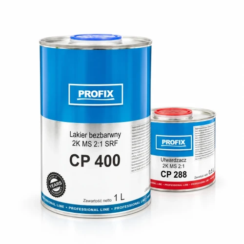 Profix CP 400 lakier bezbarwny 2K MS 2:1 SRF 1 l z utwardzaczem CP 288 0,5 l