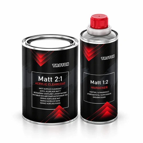 Troton Matt 2:1 Acrylic Clearcoat z utwardzaczem Matt 1:2 zestaw