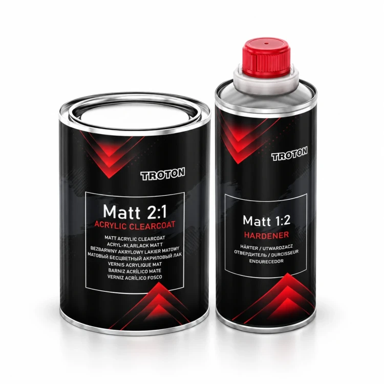 Troton Matt 2:1 Acrylic Clearcoat z utwardzaczem Matt 1:2 zestaw